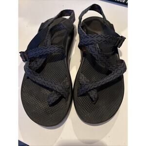 Chaco Sandals Men’s 12 Z/2 Classic Stepped navy With Adjustable Straps Print